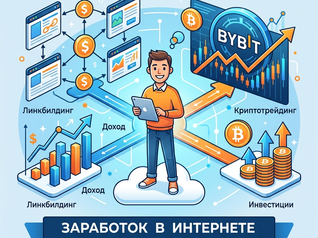 Заработок в интернете 2026: биржи ссылок, криптовалюта и партнёрки для вебмастеров — регистрируйтесь и зарабатывайте